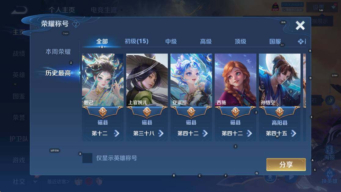 WZLX4301560王者荣耀账号详情图11