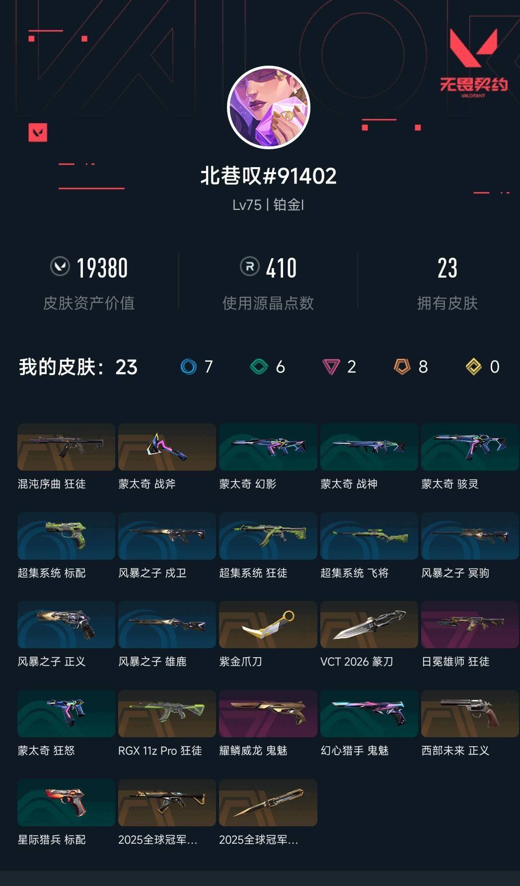 WWQEY431060无畏契约账号详情图3