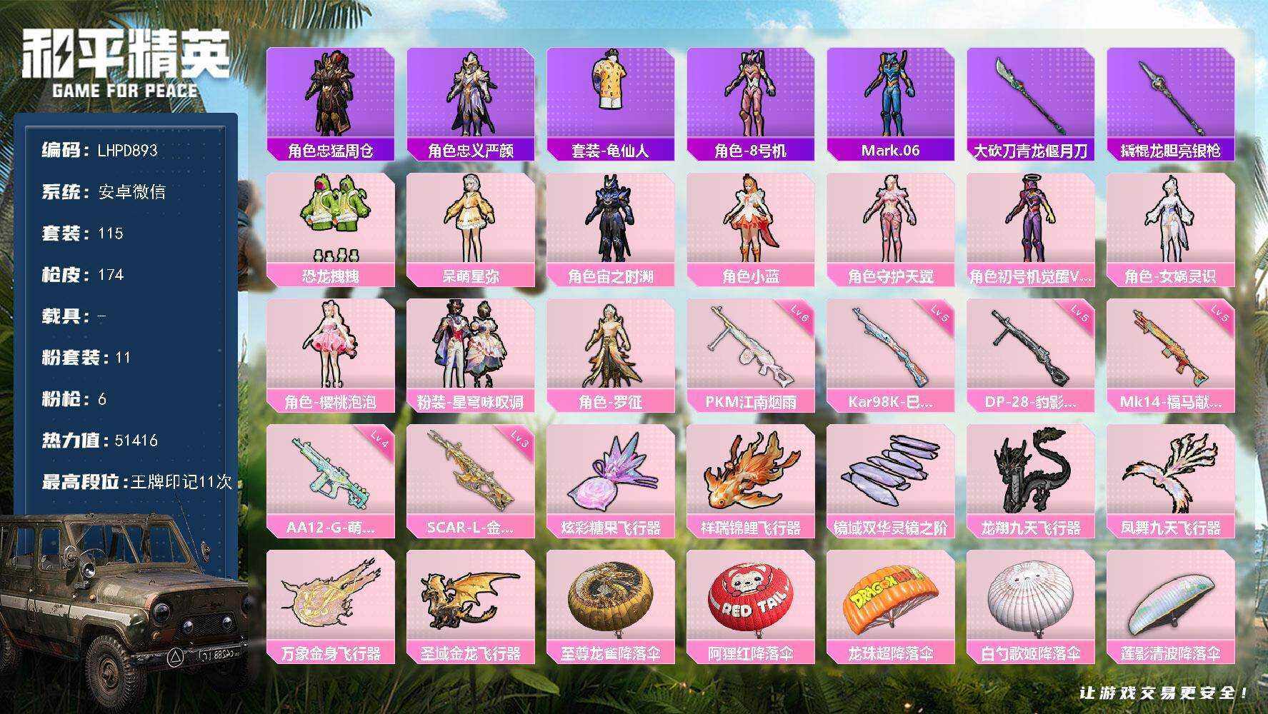 HPLX4173798和平精英账号详情图16 HPLX4173798和平精英账号详情图16