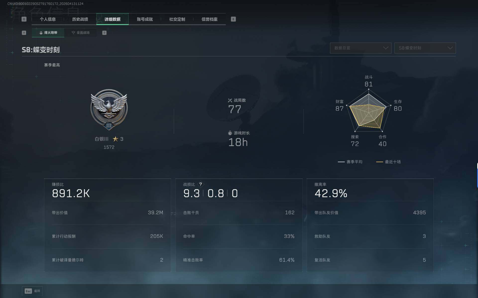 SJZEY498040三角洲行动账号详情图4 SJZEY498040三角洲行动账号详情图4