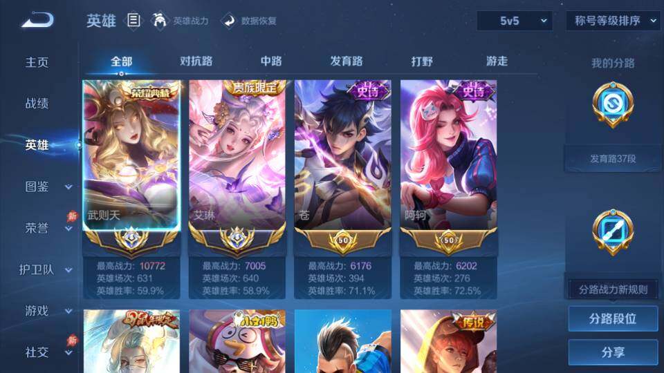 WZQM4310951王者荣耀账号详情图4