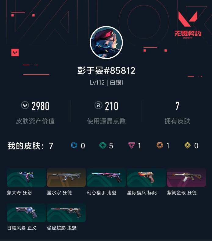 WWQXL432208无畏契约账号详情图3