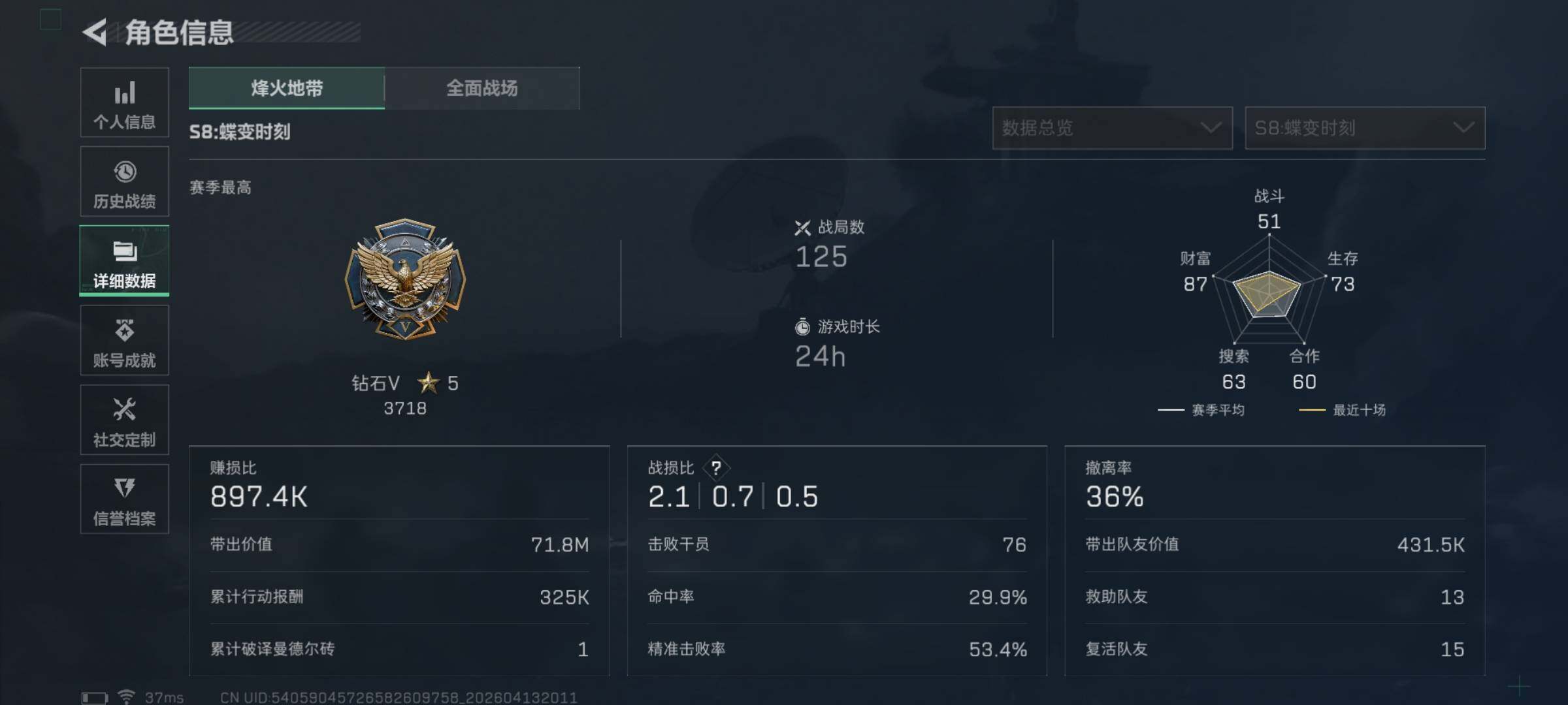 SJZEY498473三角洲行动账号详情图4 SJZEY498473三角洲行动账号详情图4