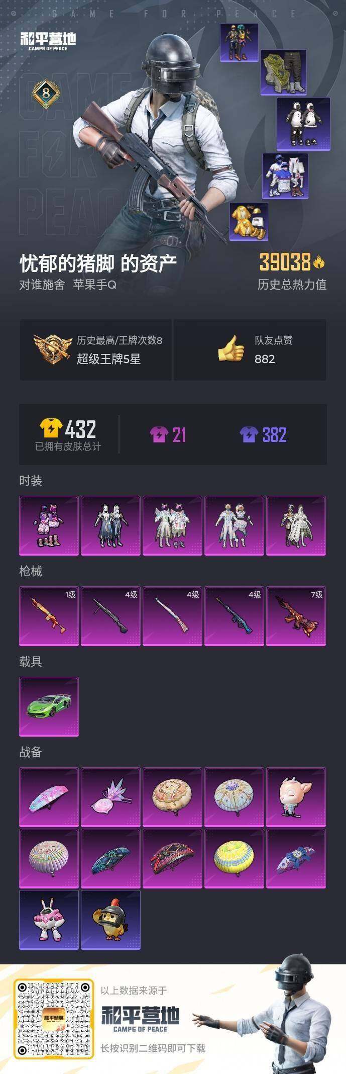 HPQM4174189和平精英账号详情图5