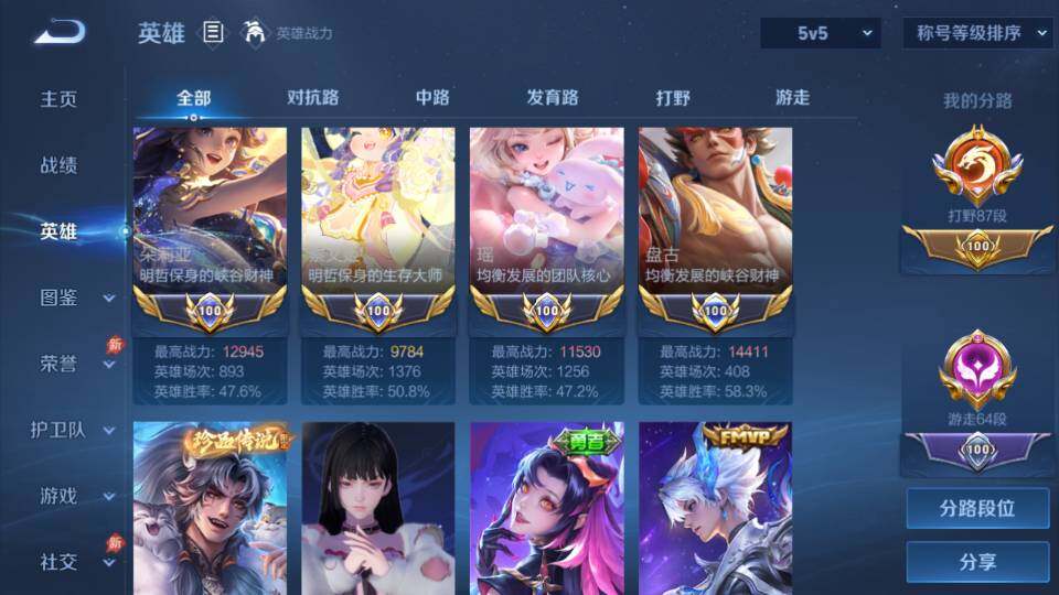 WZQM4310925王者荣耀账号详情图5