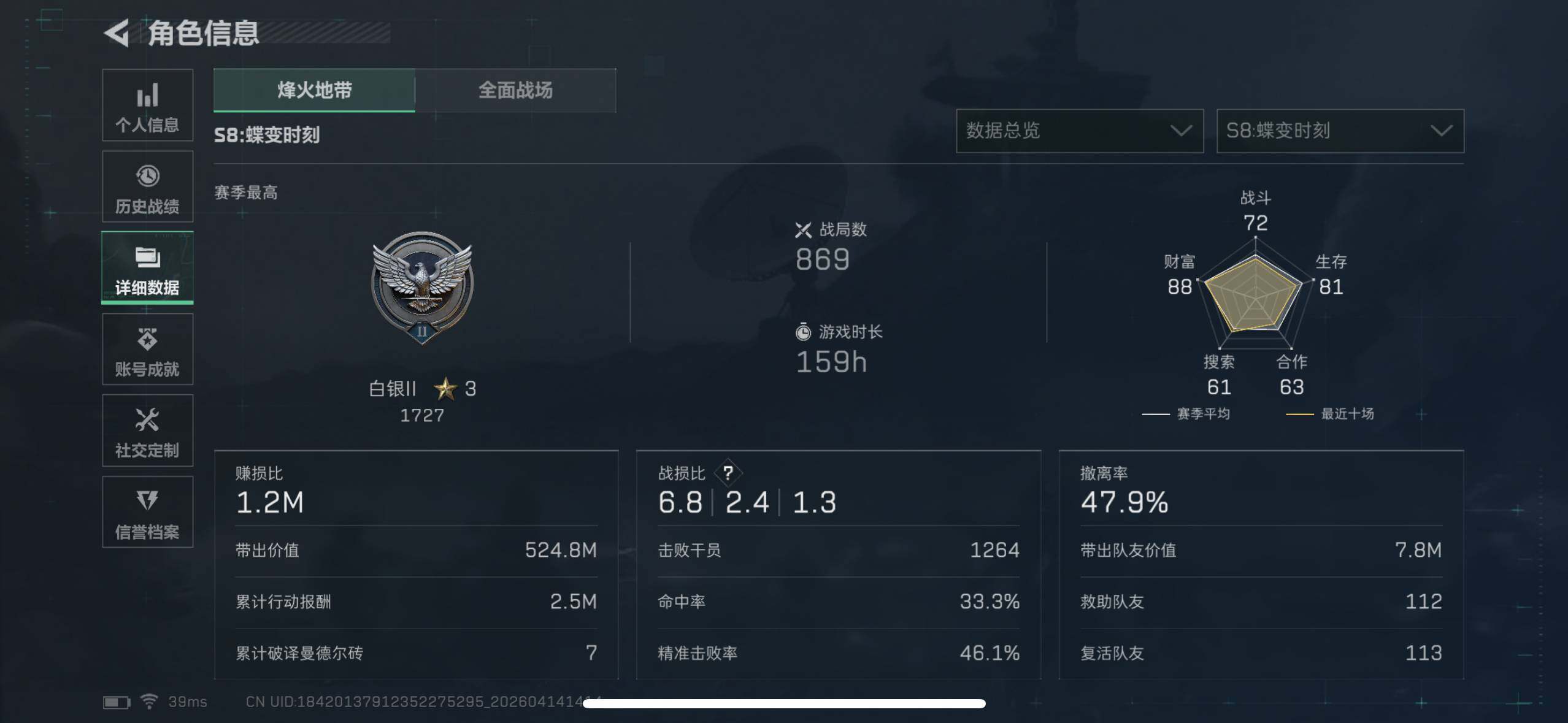 SJZEY499836三角洲行动账号详情图3