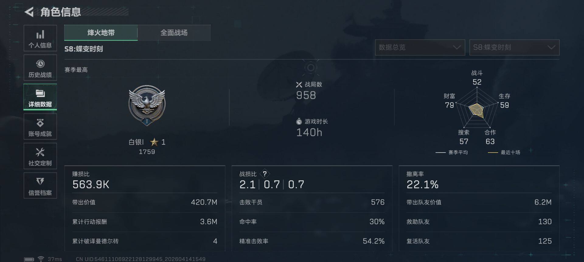 SJZEY498725三角洲行动账号详情图6