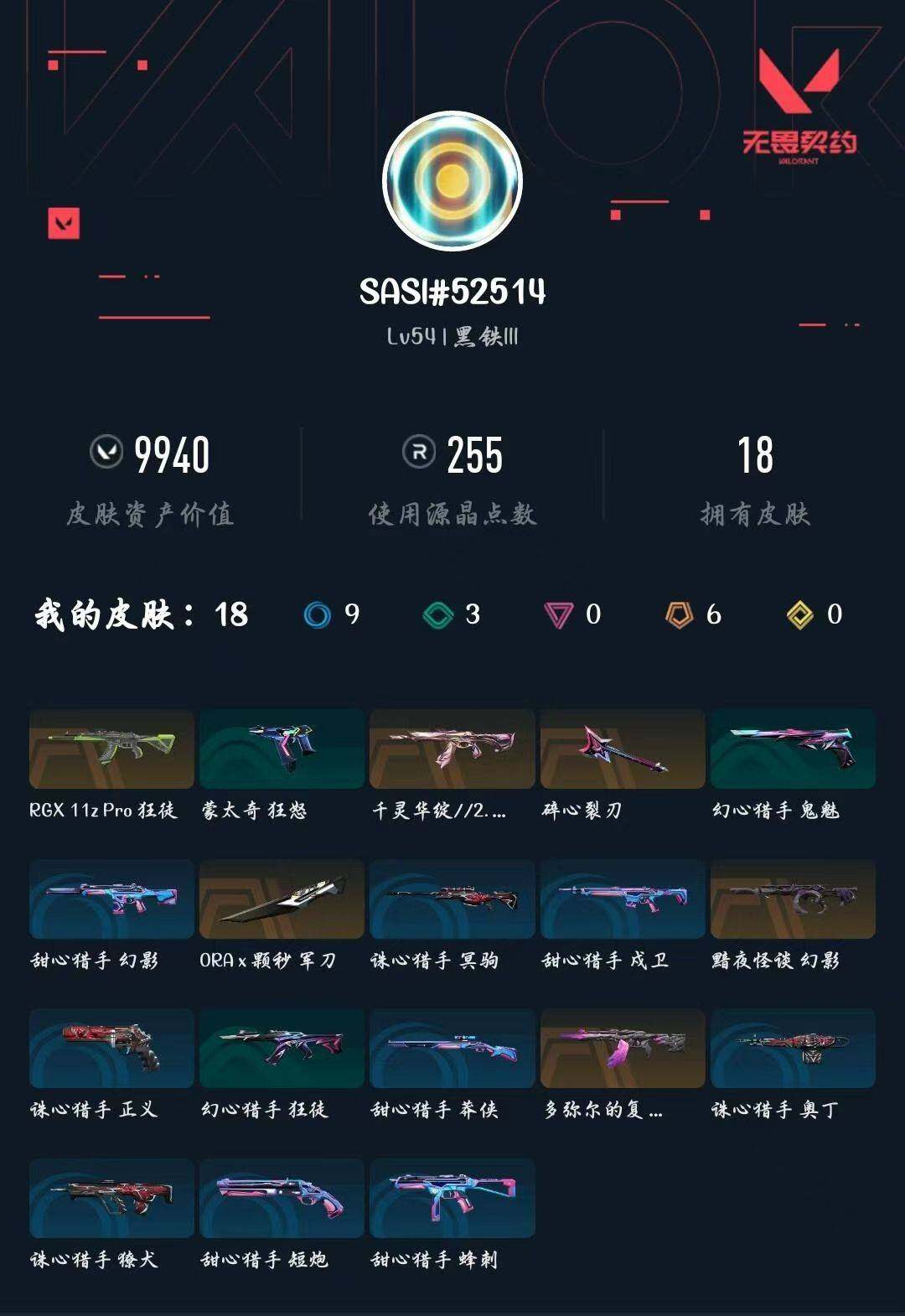 WWQXL431699无畏契约账号详情图3