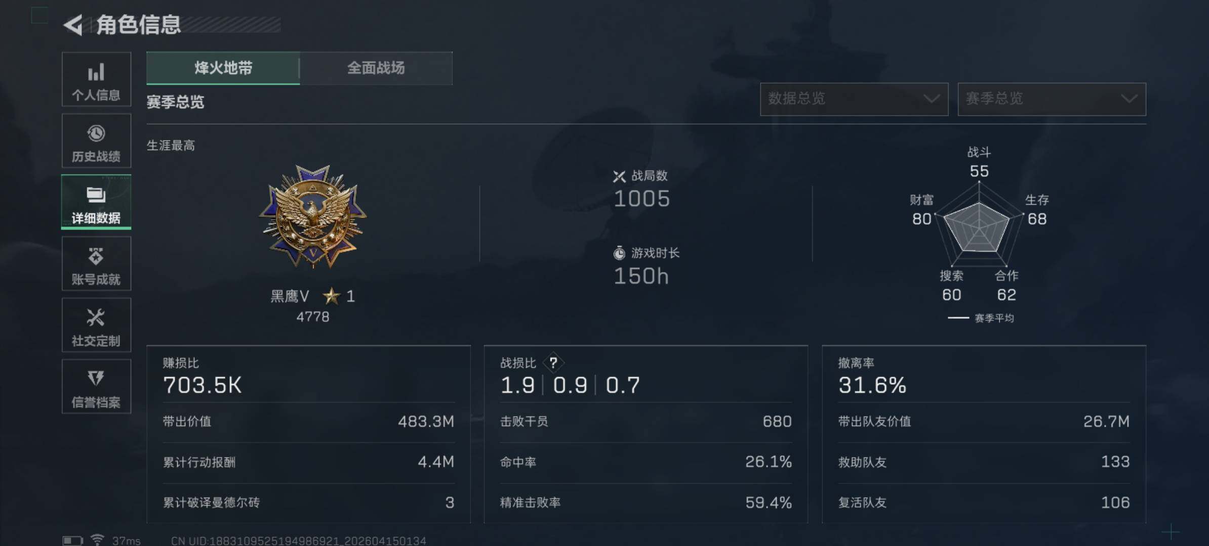 SJZQM498957三角洲行动账号详情图6