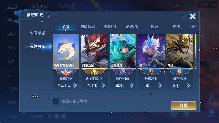 WZLX4310419王者荣耀账号详情图11