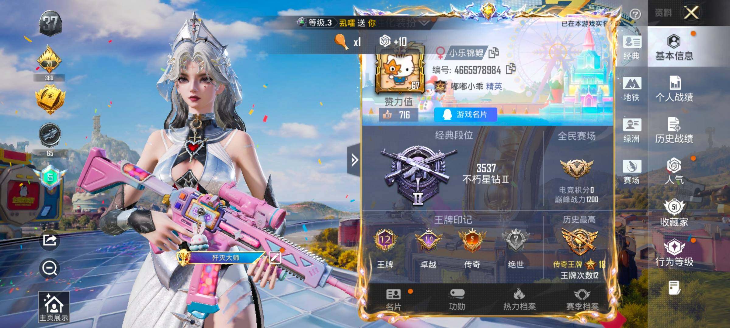 HPLX4177256和平精英账号详情图2