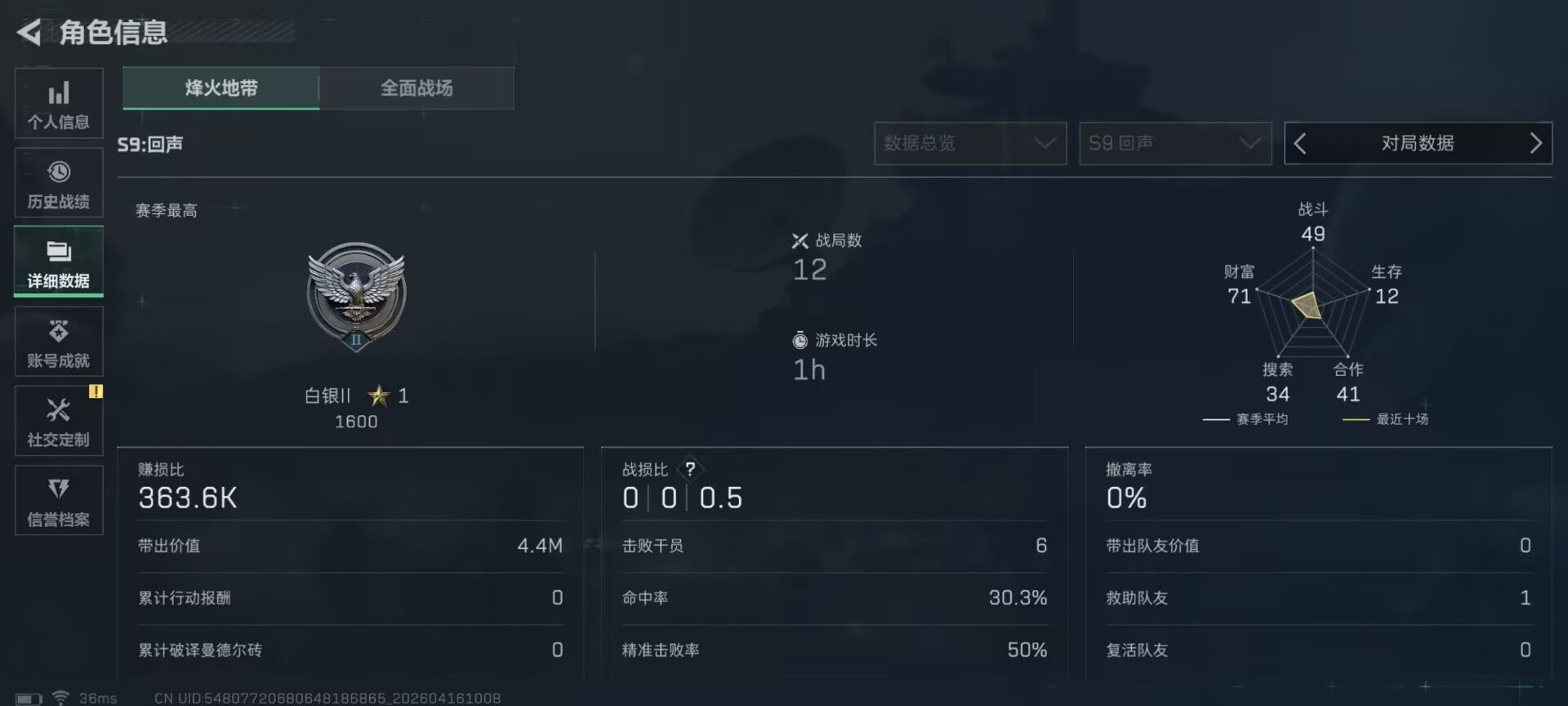 SJZEY4100293三角洲行动账号详情图20 SJZEY4100293三角洲行动账号详情图20