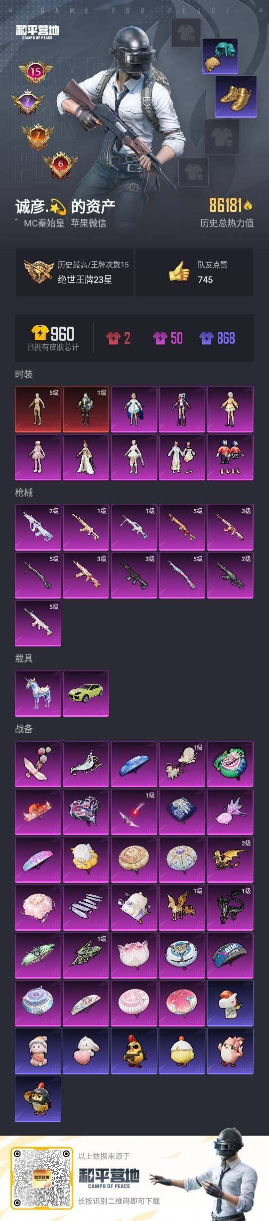 HPLX4178338和平精英账号详情图6