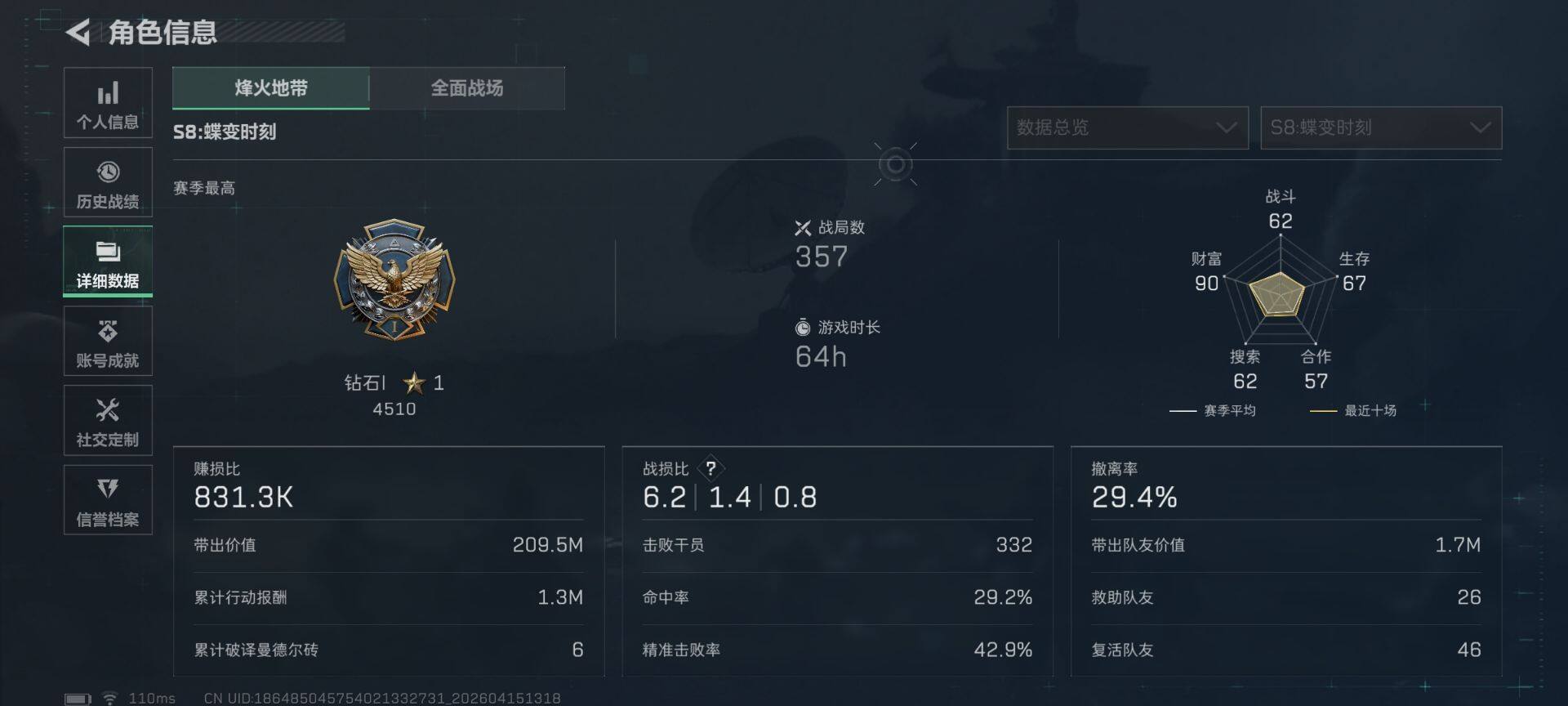 SJZEY4100608三角洲行动账号详情图6