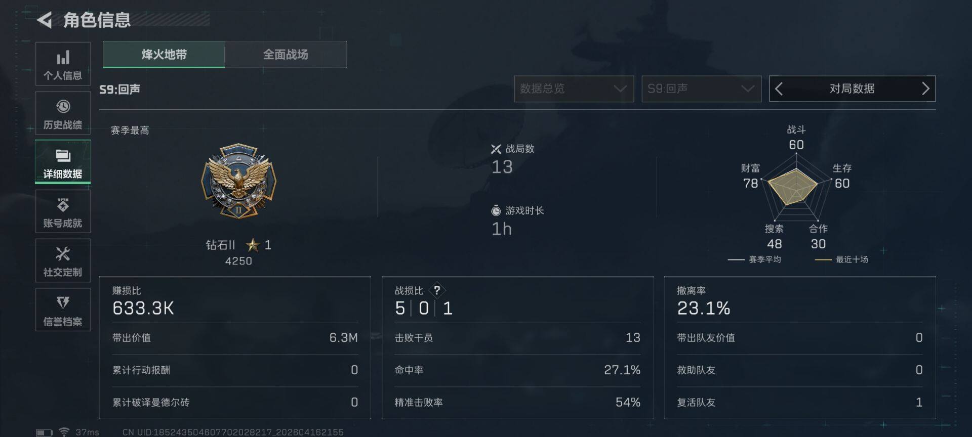 SJZEY4100641三角洲行动账号详情图9 SJZEY4100641三角洲行动账号详情图9