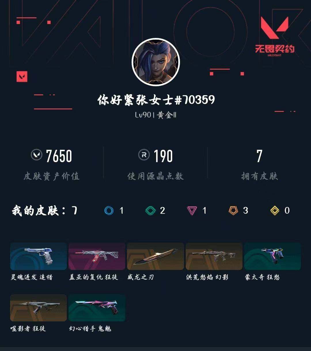 WWQXL432532无畏契约账号详情图3