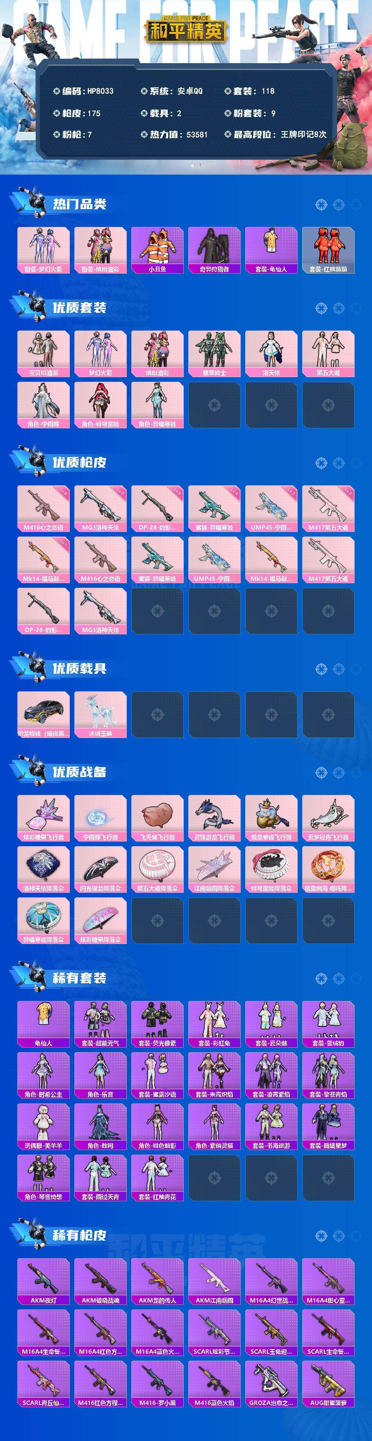 HPQM4189904和平精英账号详情图8