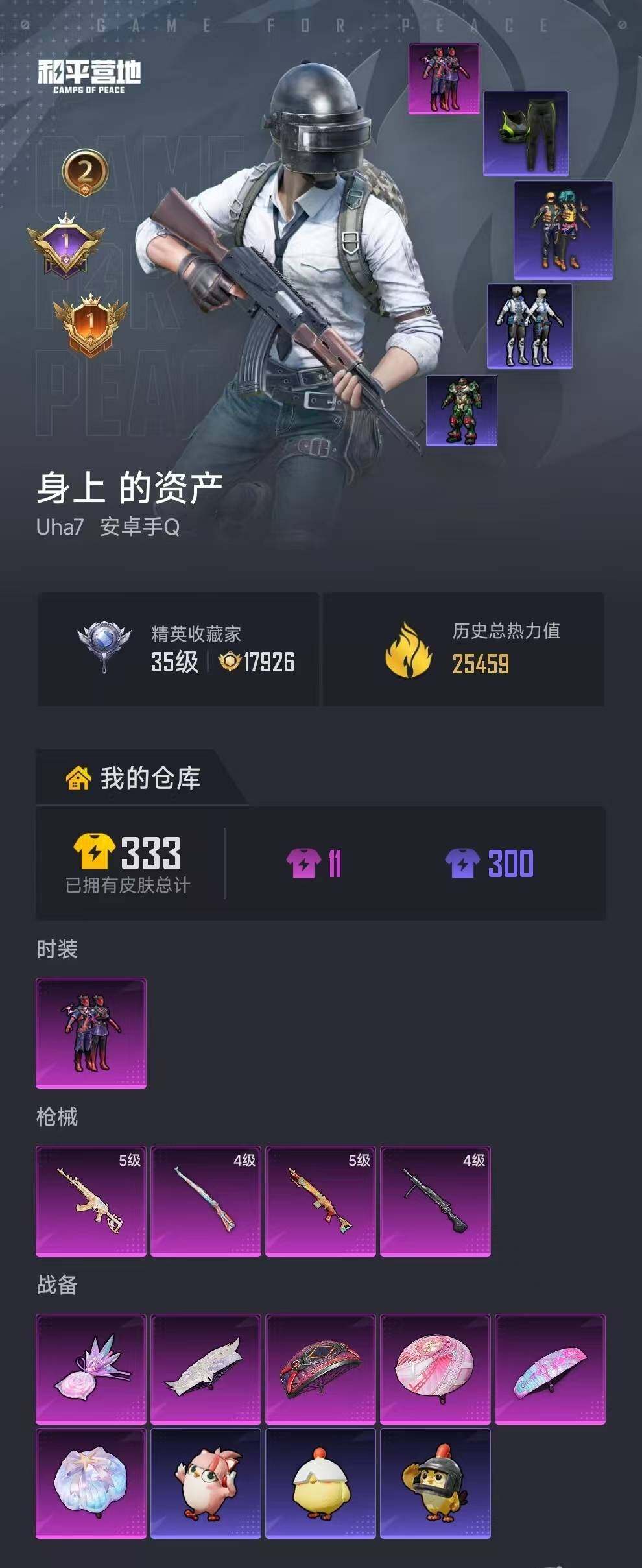 HPEY4180583和平精英账号详情图4