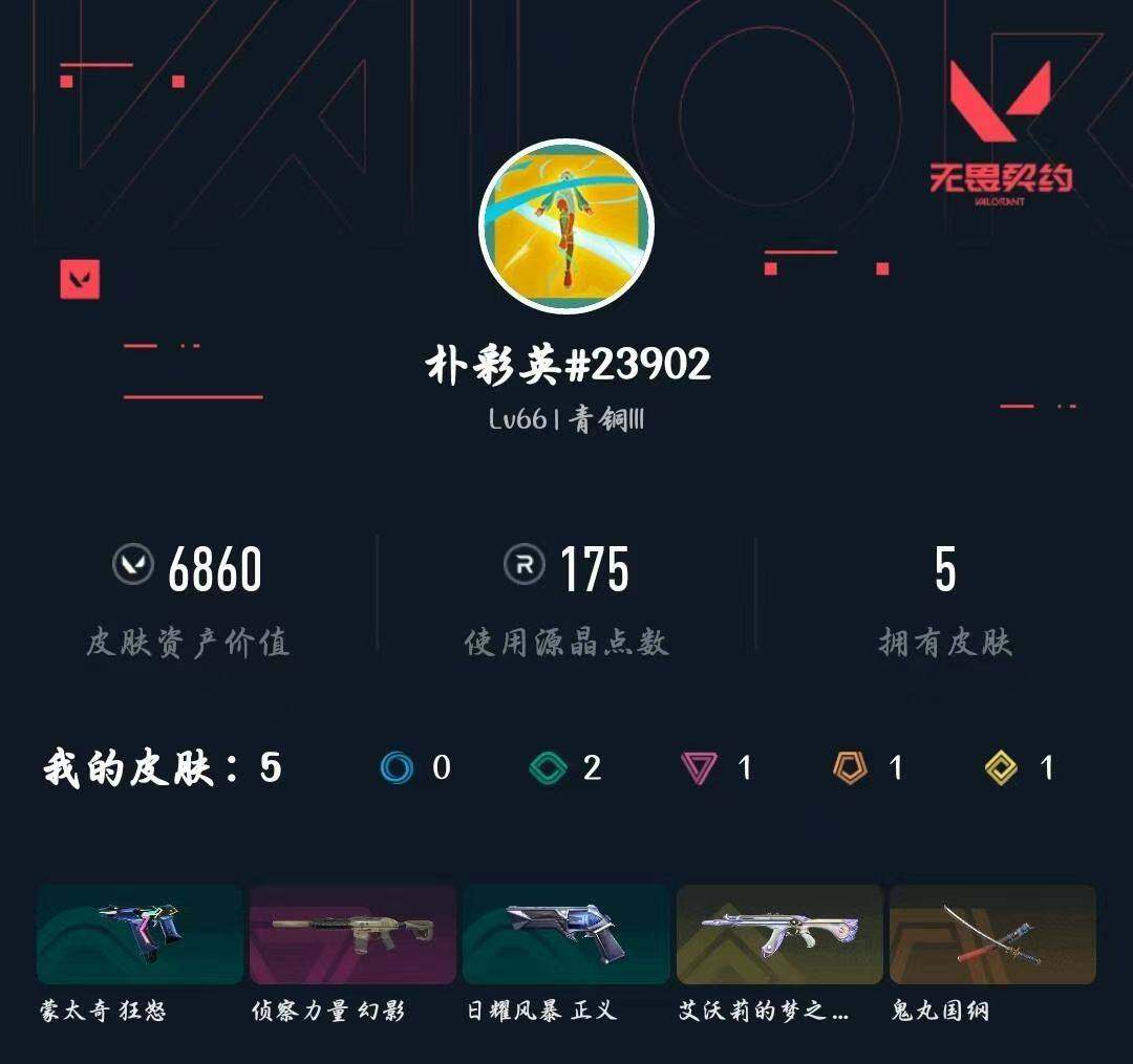 WWQXL432886无畏契约账号详情图3