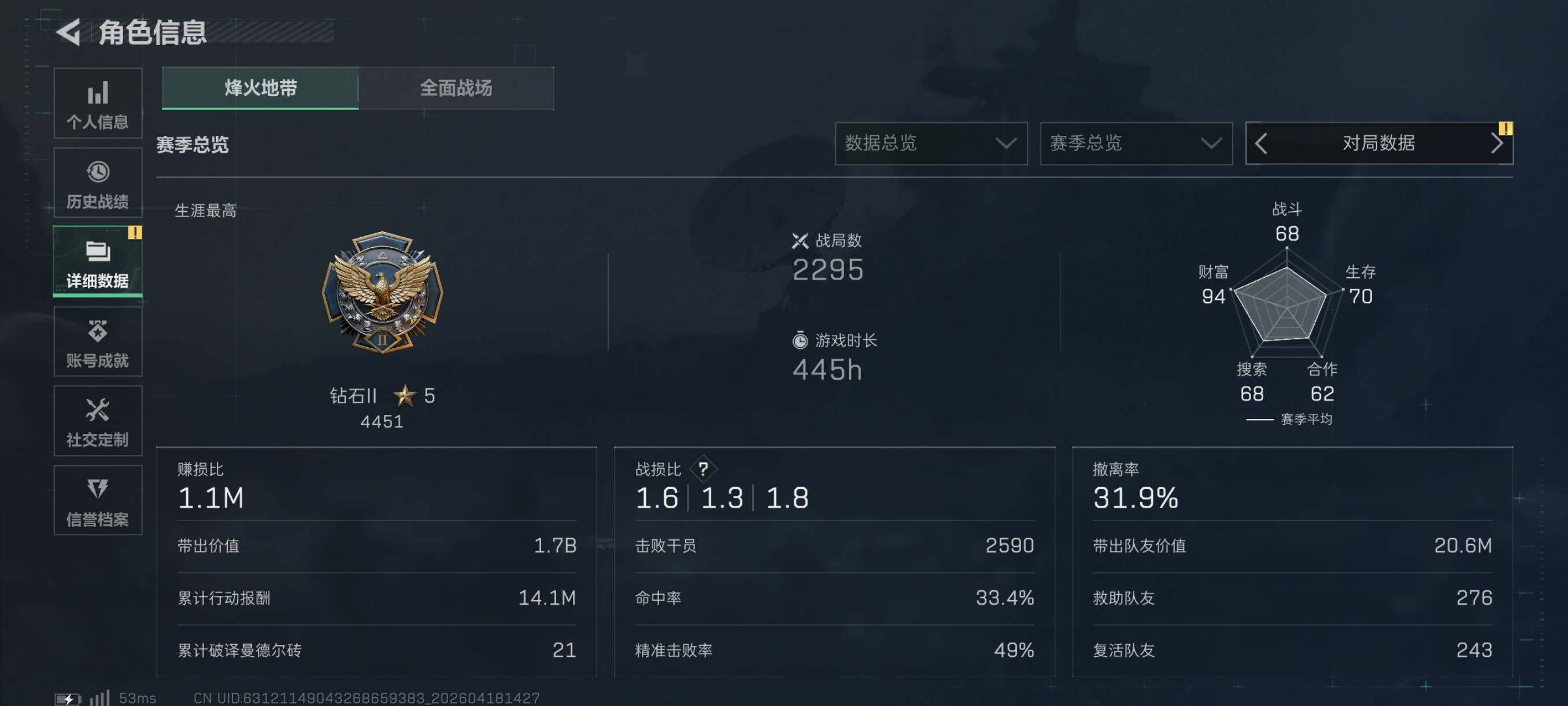 SJZCMW4107783三角洲行动账号详情图6