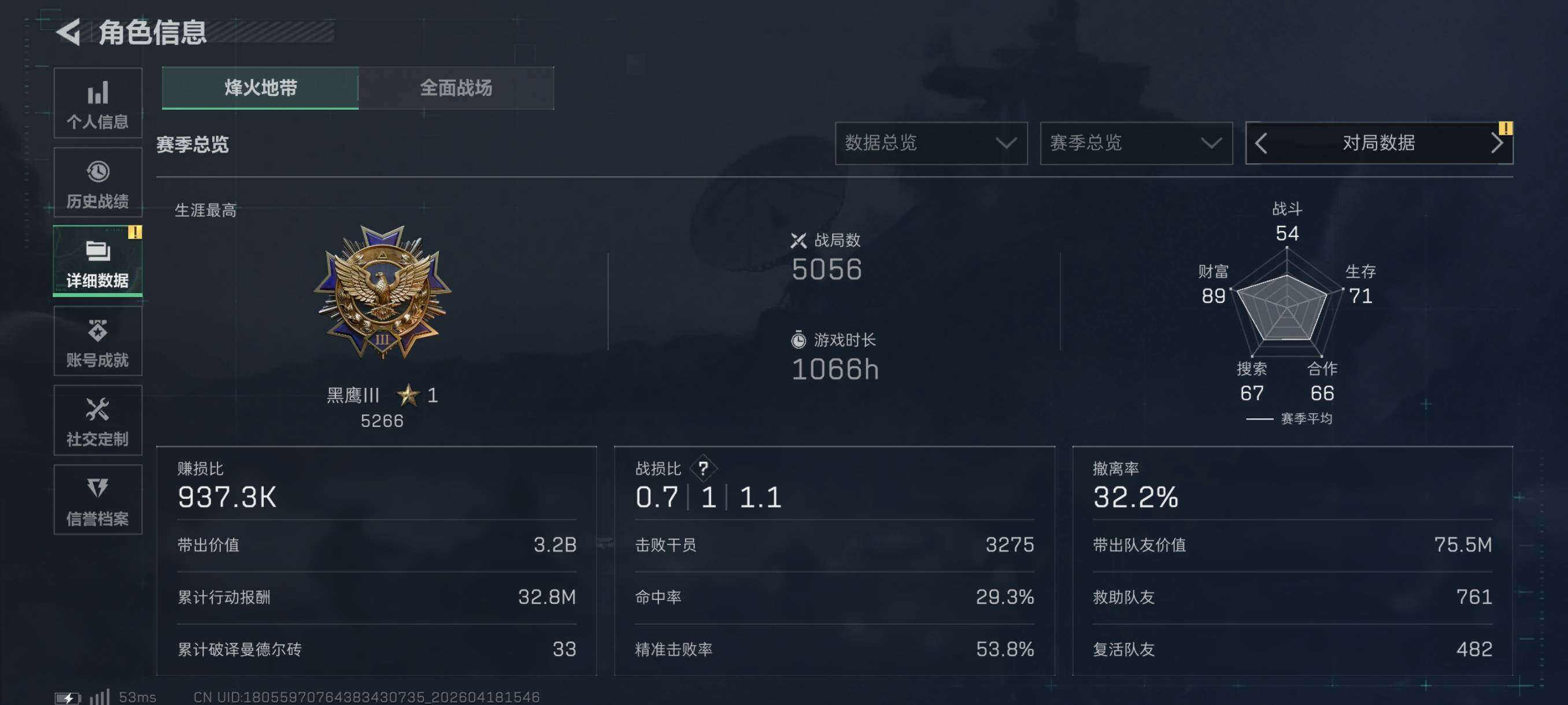 SJZCMW4107861三角洲行动账号详情图7