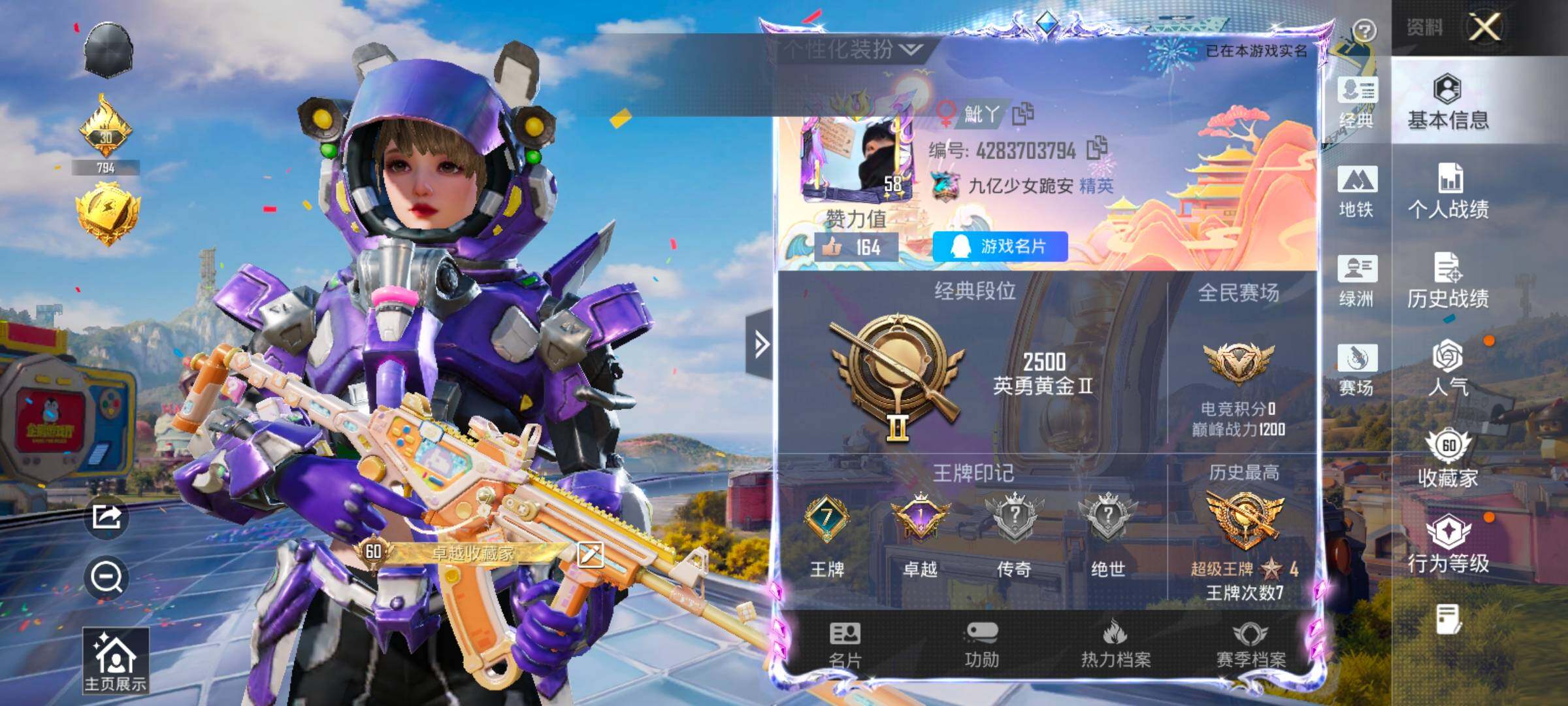 HPLX4186038和平精英账号详情图2