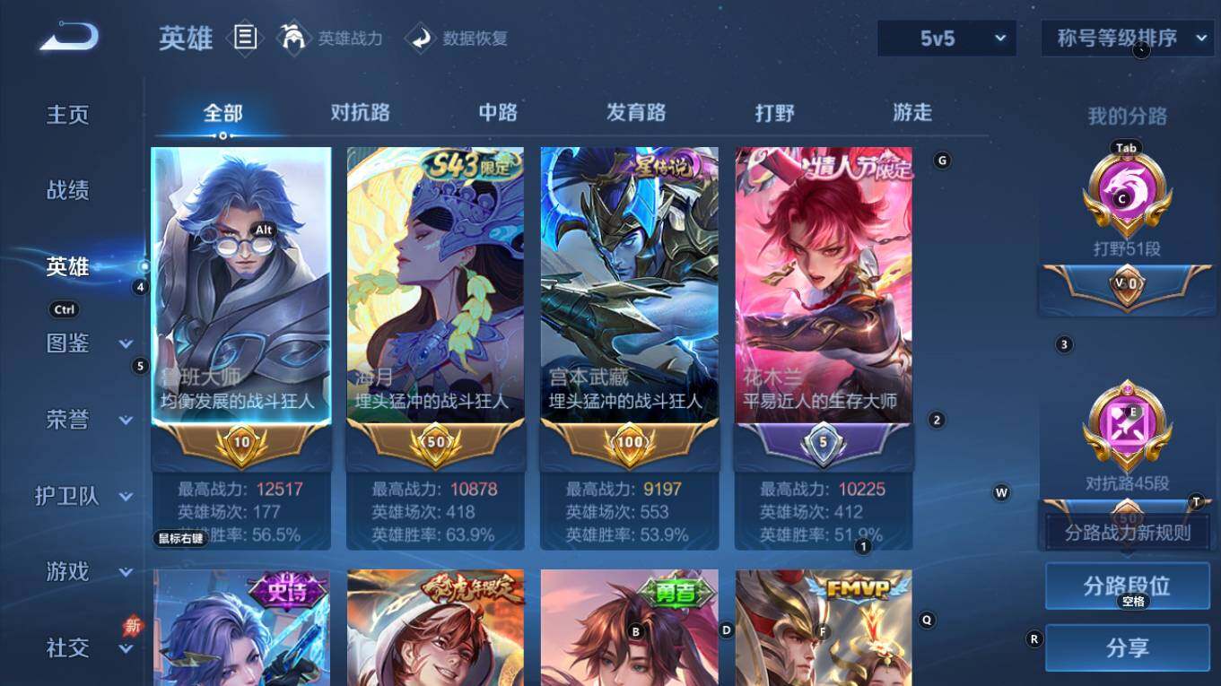 WZQM4321629王者荣耀账号详情图5