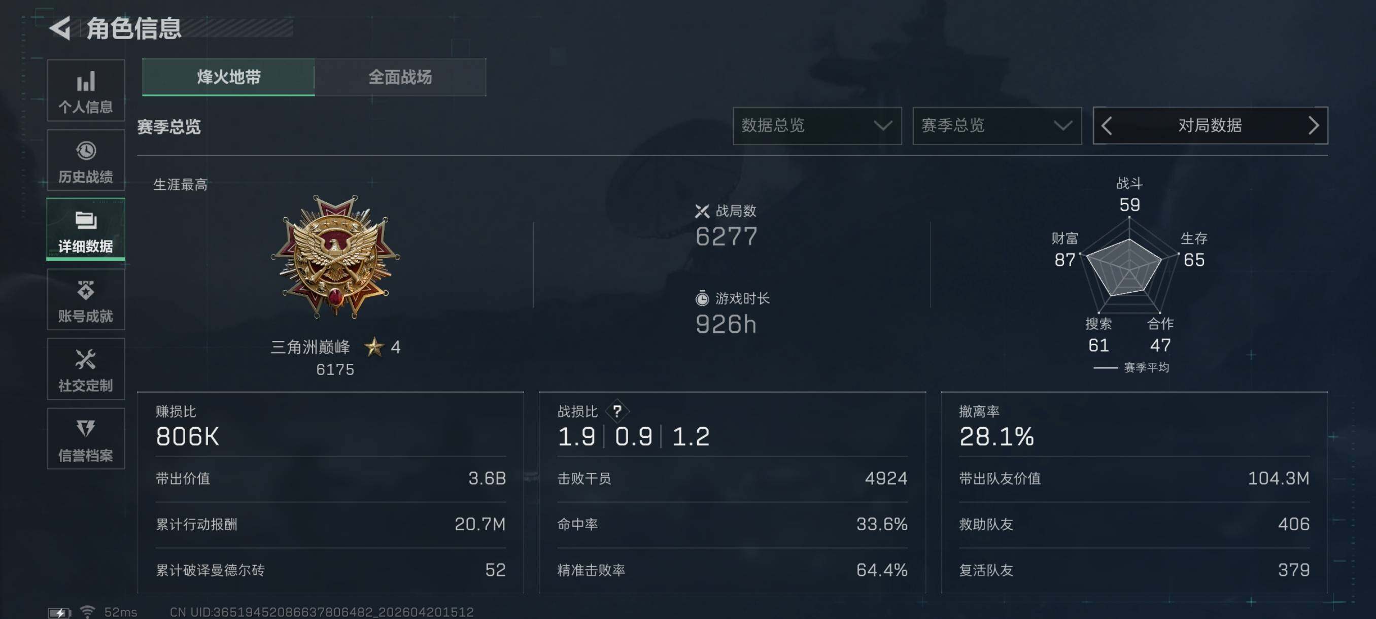 SJZCMW4110081三角洲行动账号详情图7