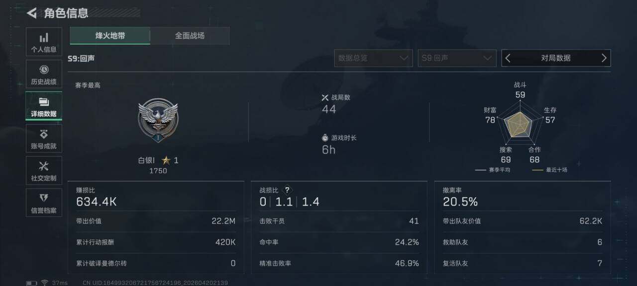 SJZEY4102938三角洲行动账号详情图5