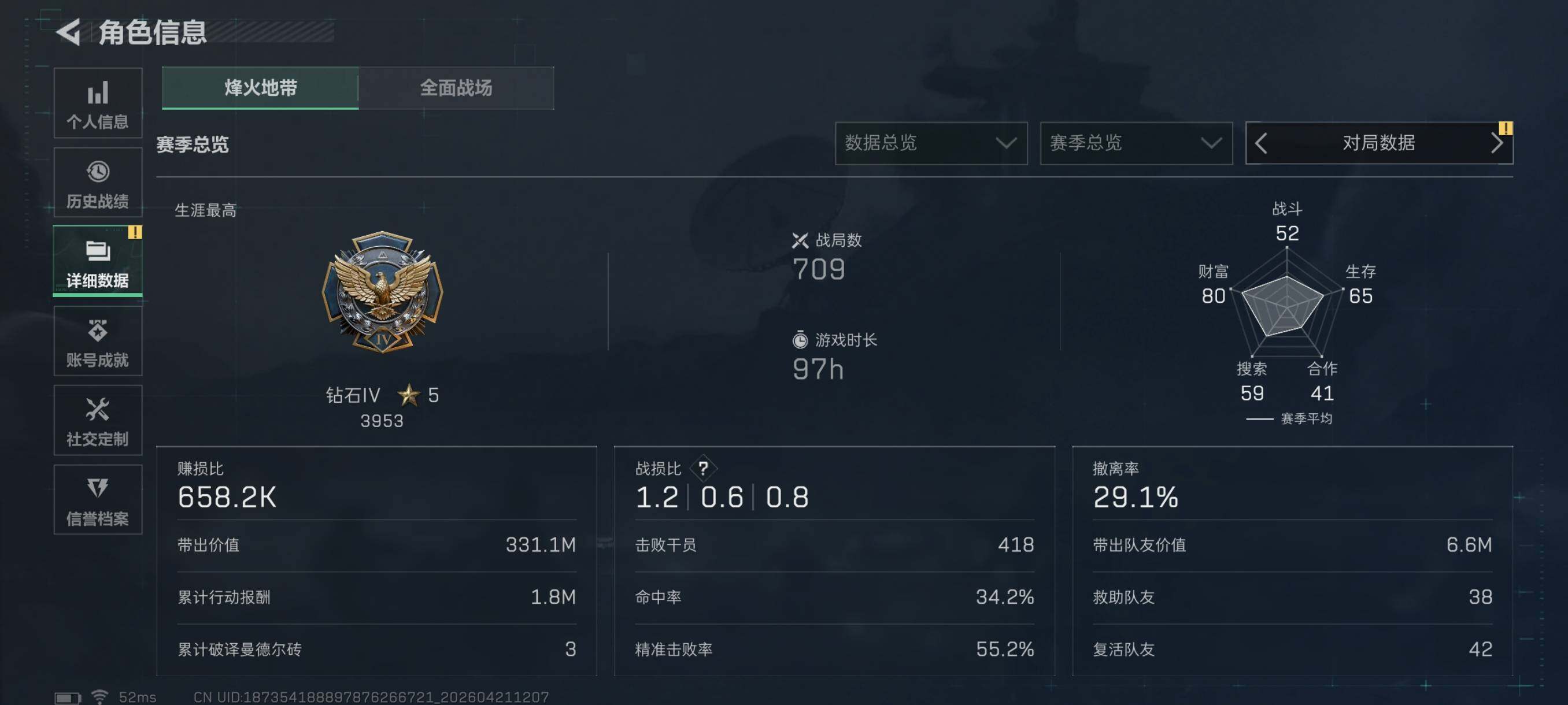 SJZCMW4110853三角洲行动账号详情图5