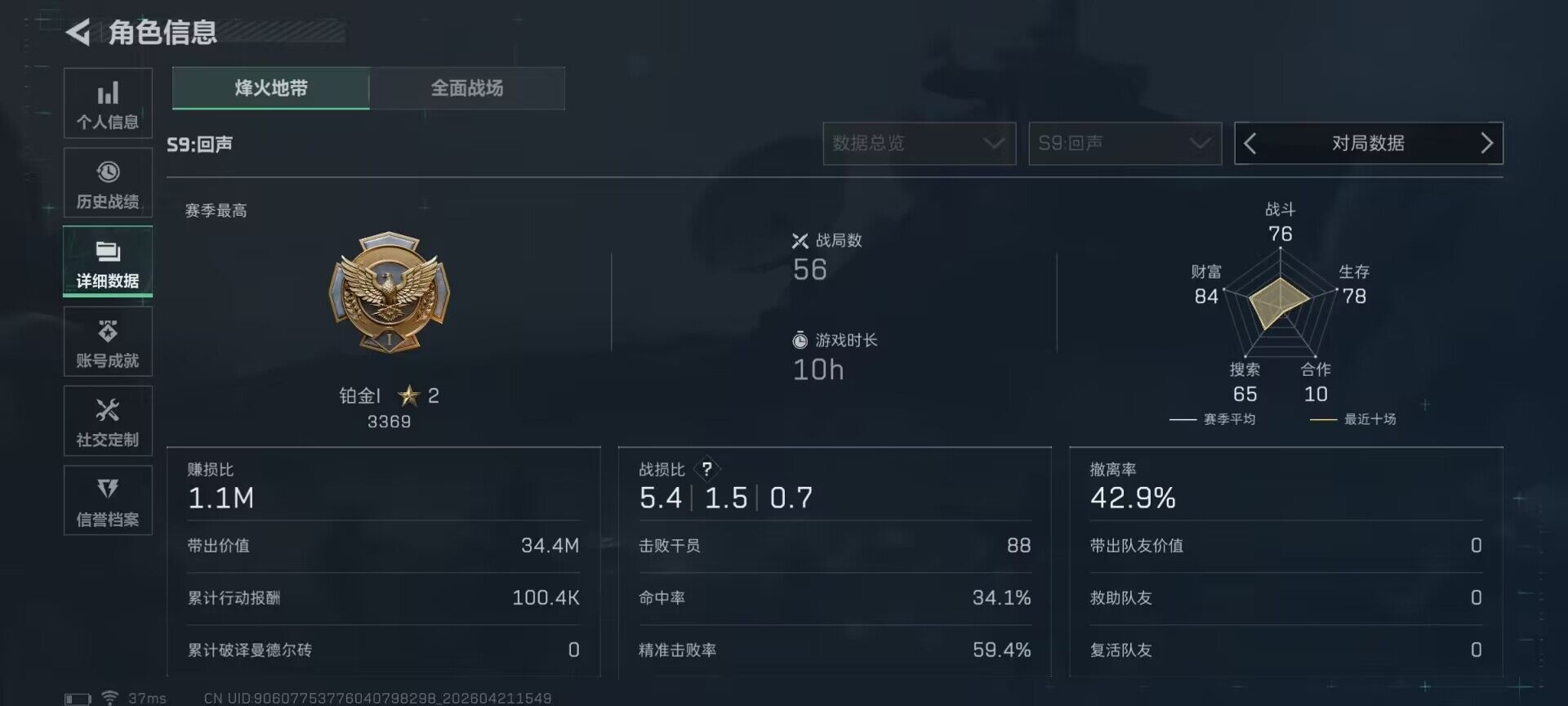 SJZEY4103215三角洲行动账号详情图6