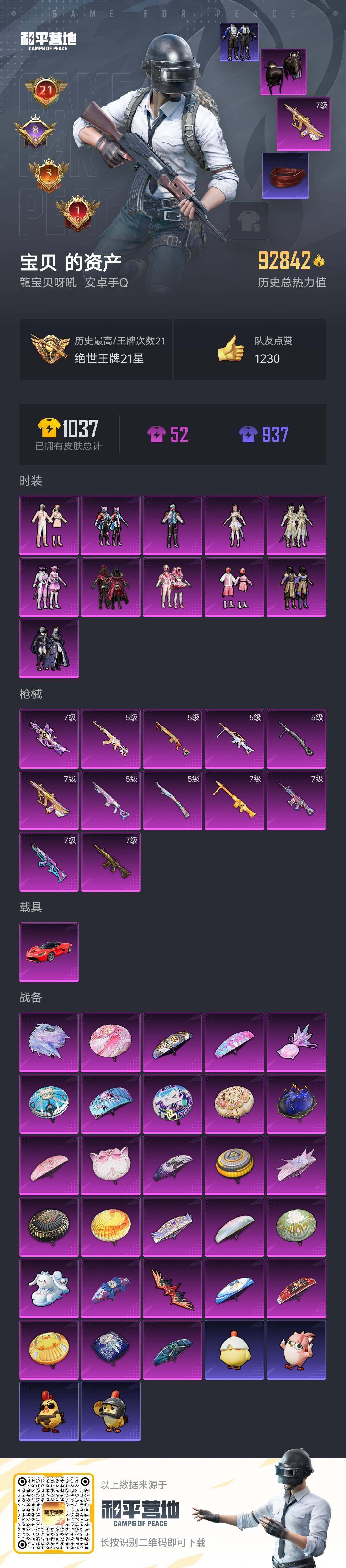 HPLX4184723和平精英账号详情图7