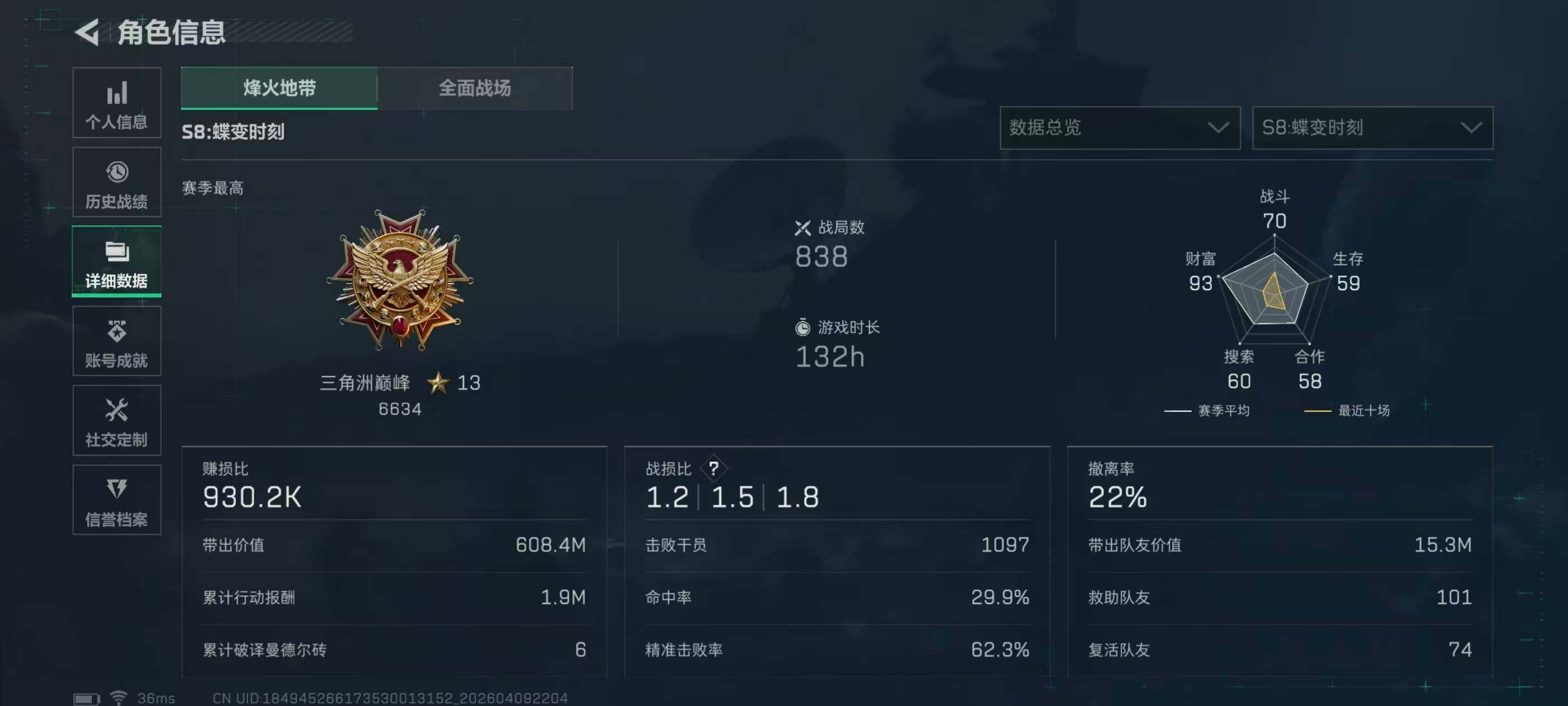 SJZQM4109302三角洲行动账号详情图9