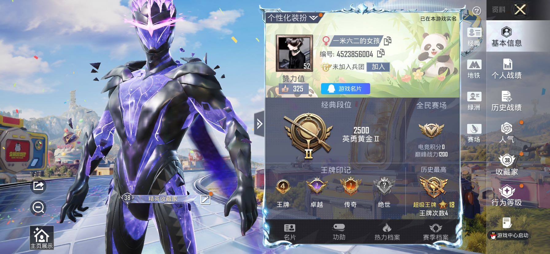 HPLX4191540和平精英账号详情图2