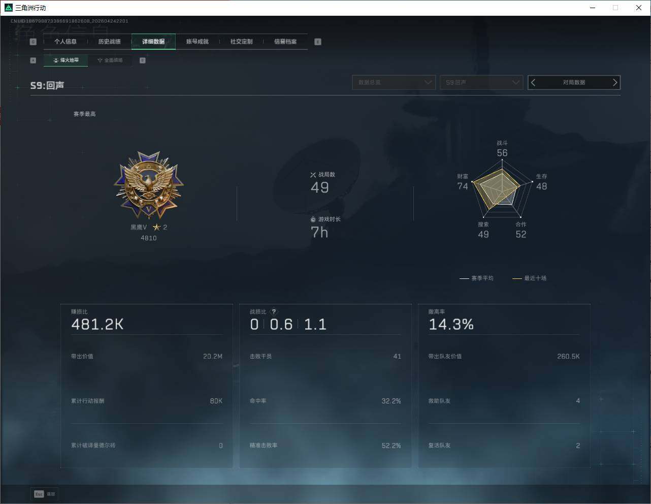 SJZQM4109730三角洲行动账号详情图11