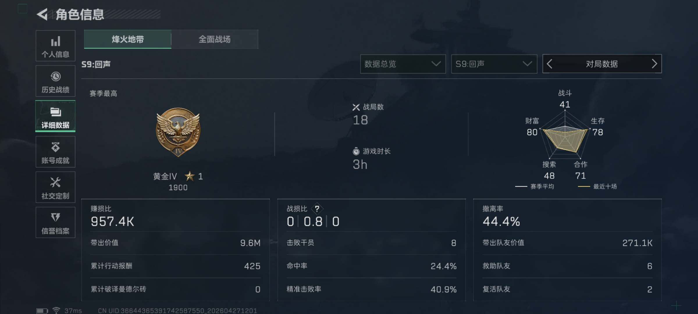 SJZEY4106985三角洲行动账号详情图5