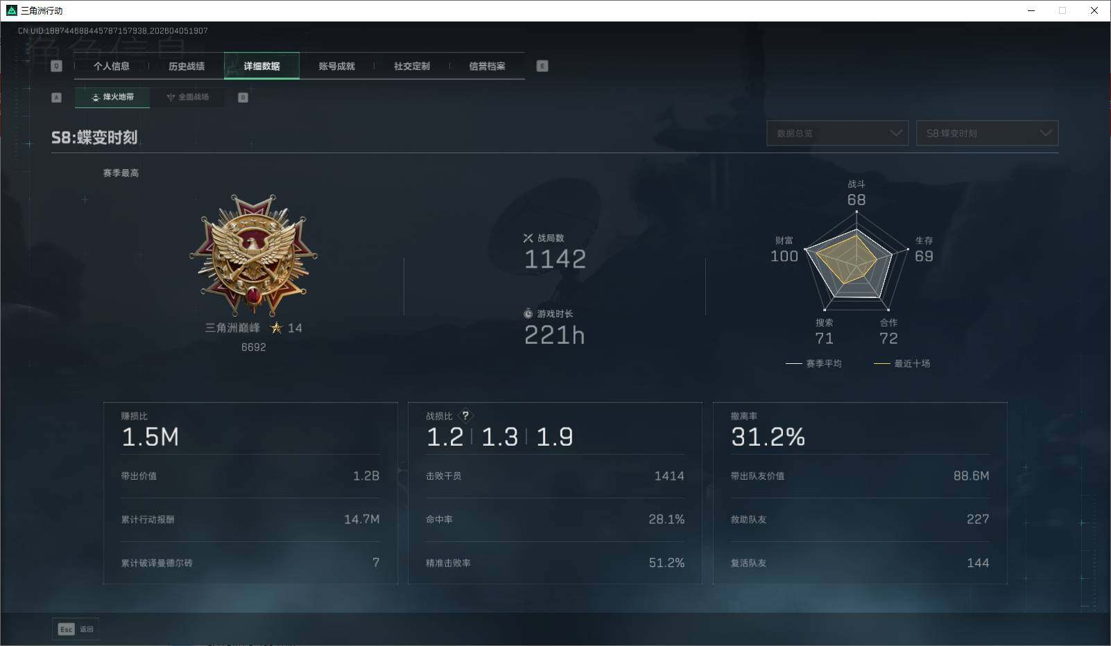 SJZQM4109343三角洲行动账号详情图9