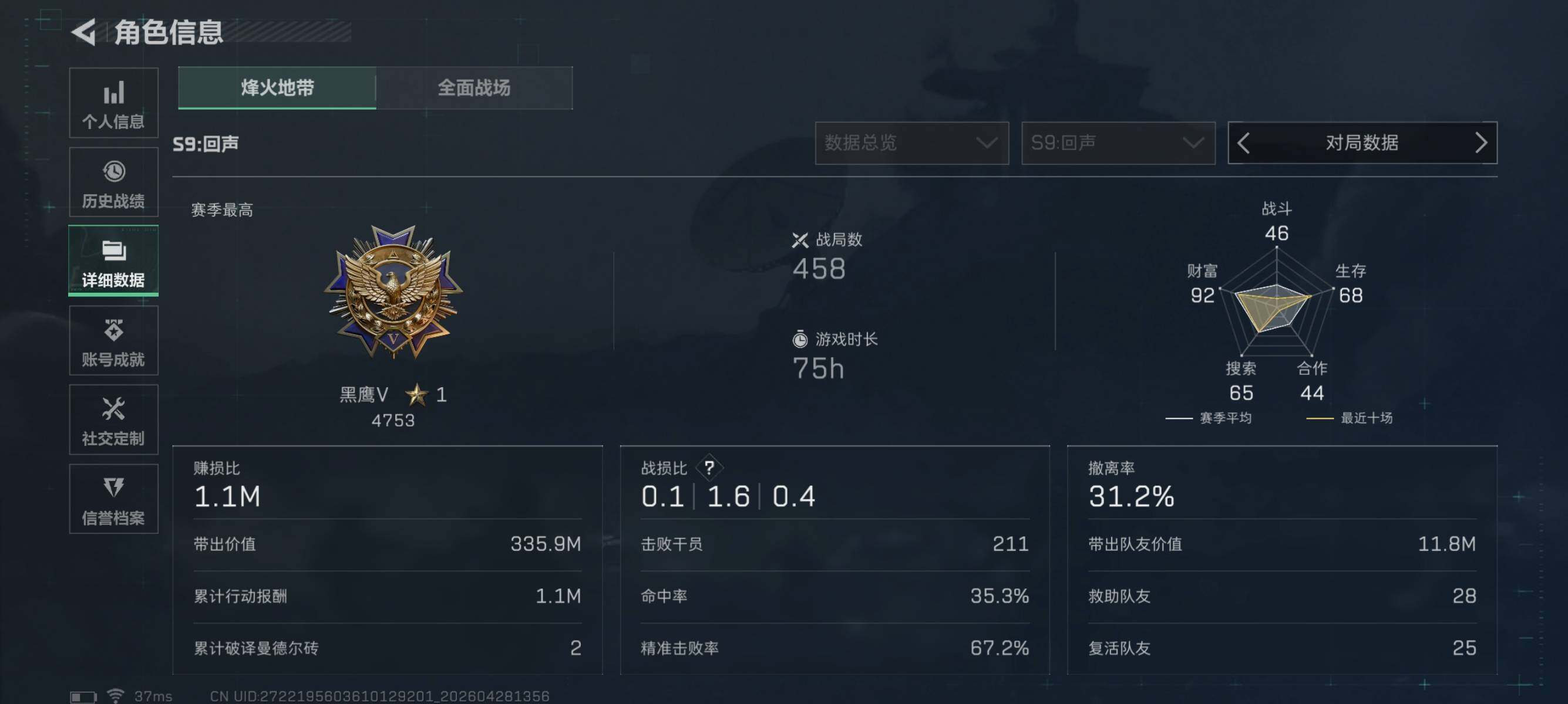 SJZEY4107976三角洲行动账号详情图4