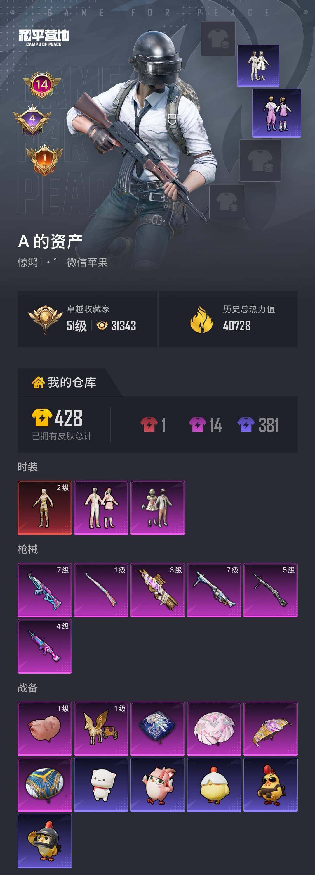 HPLX4193777和平精英账号详情图4