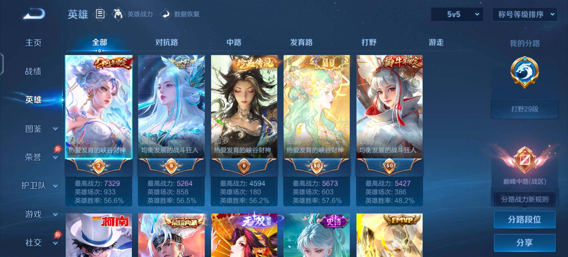WZLX4340714王者荣耀账号详情图3