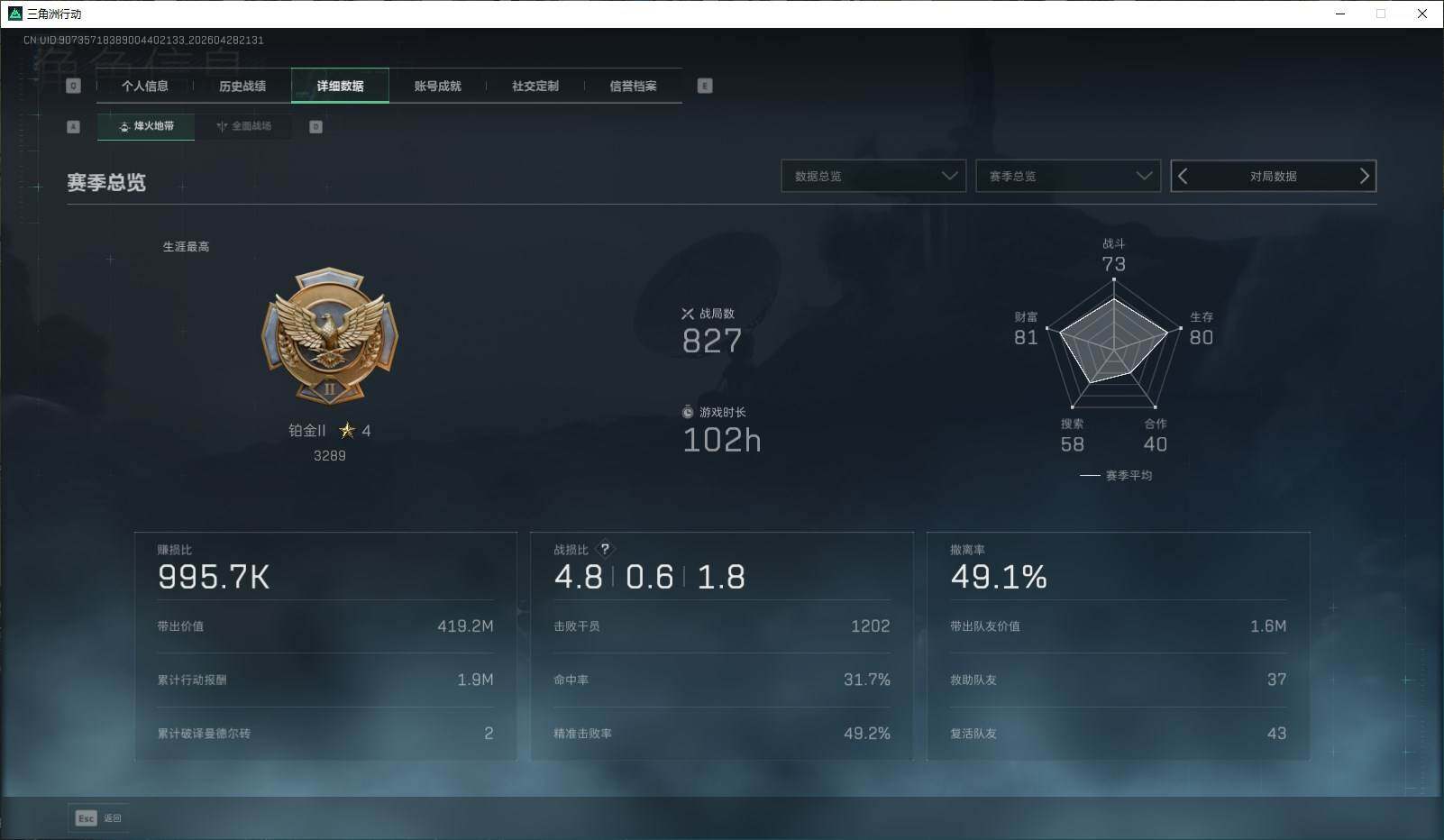 SJZQM4108974三角洲行动账号详情图5