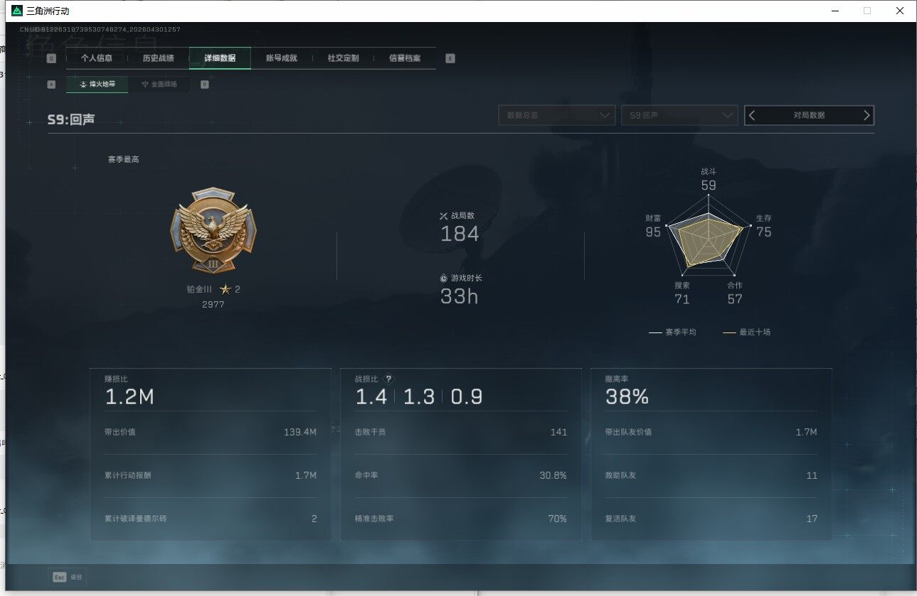 SJZQM4110248三角洲行动账号详情图5