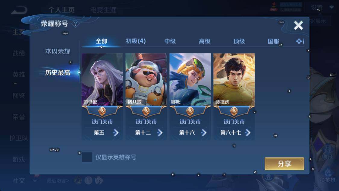 WZLX4340571王者荣耀账号详情图13
