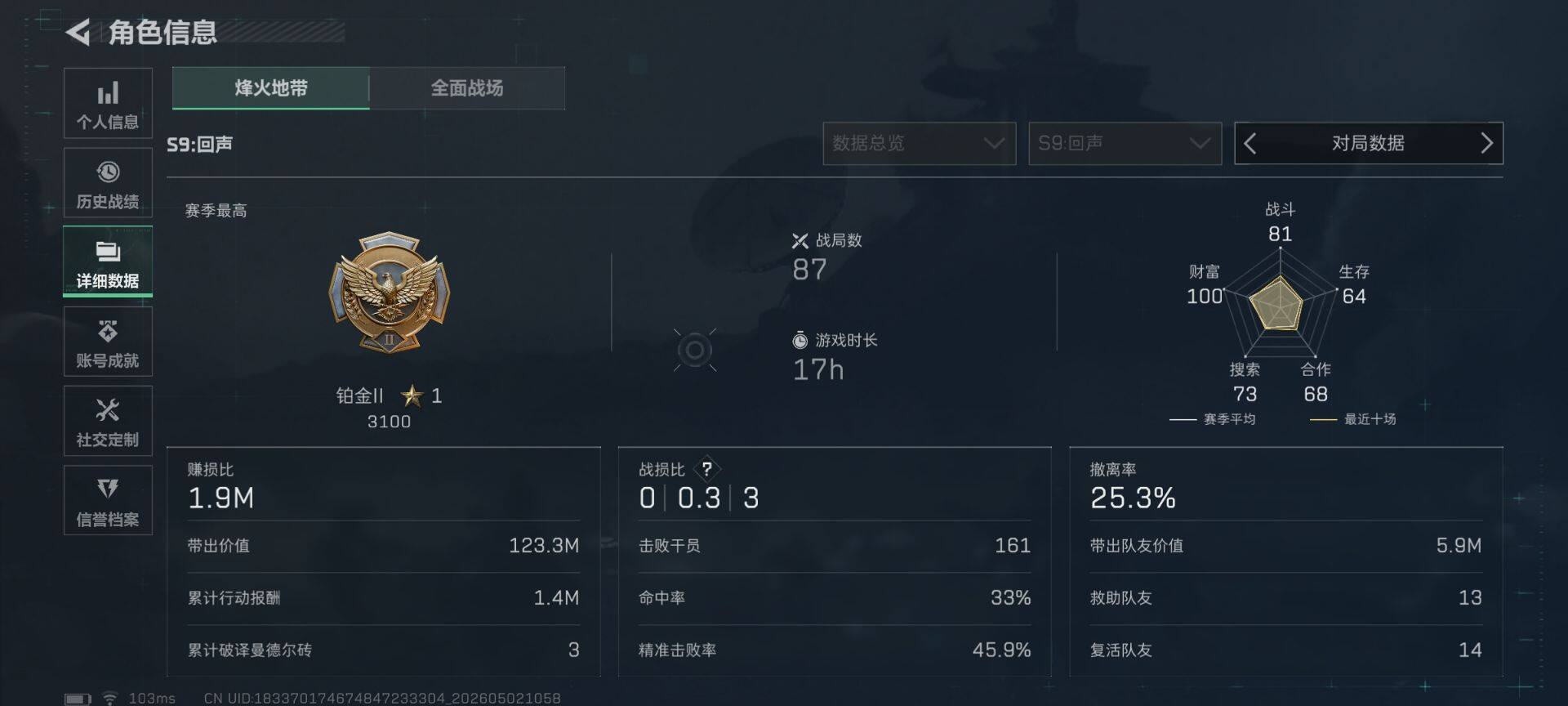 SJZEY4112943三角洲行动账号详情图6