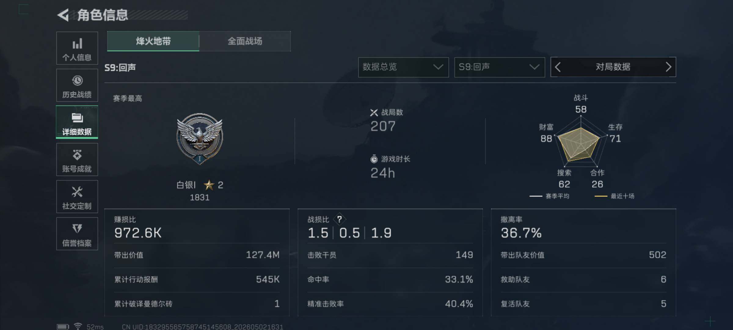 SJZQM4112845三角洲行动账号详情图5