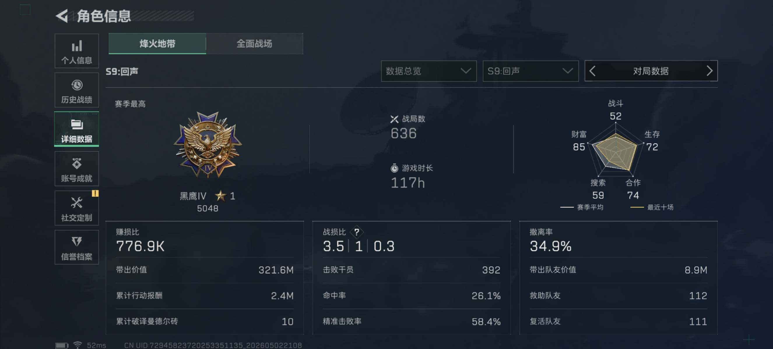 SJZQM4113054三角洲行动账号详情图5