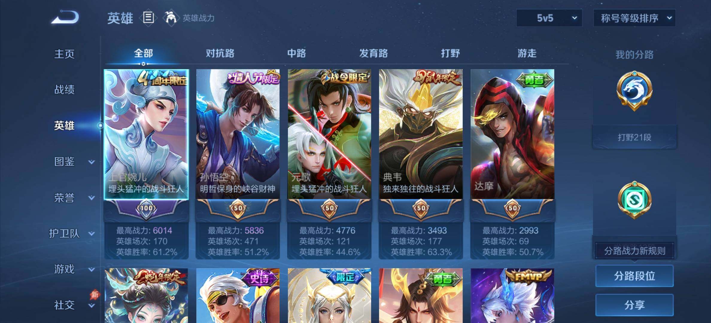 WZQM4349374王者荣耀账号详情图5