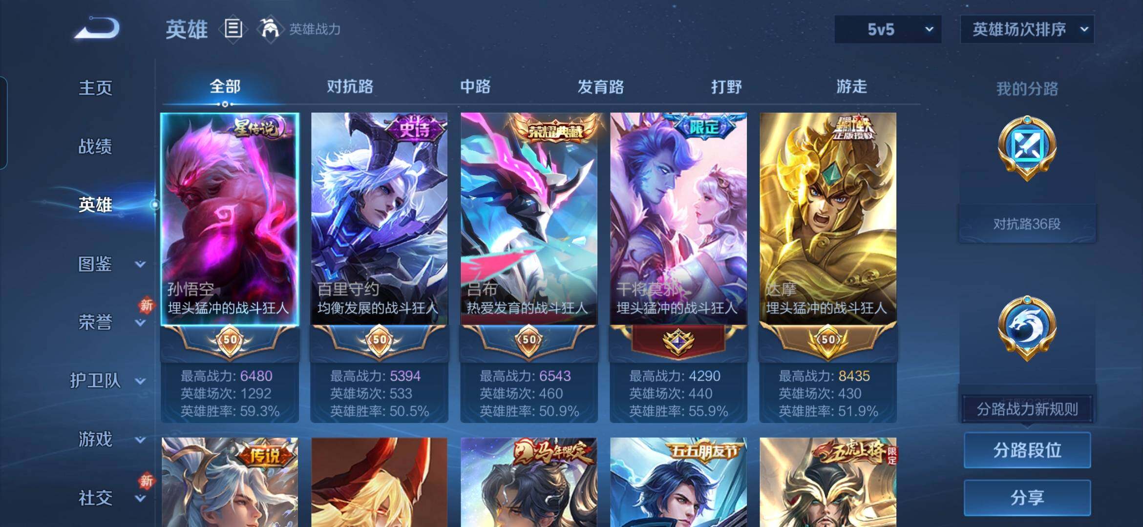 WZDN4349907王者荣耀账号详情图4