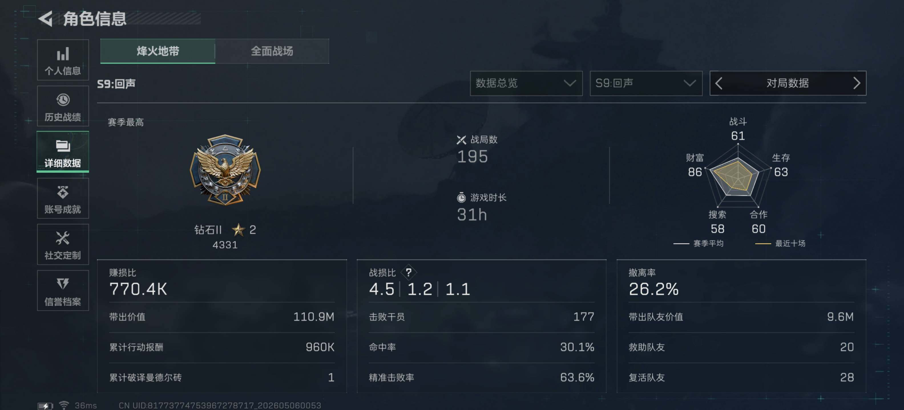 SJZQM4117590三角洲行动账号详情图7
