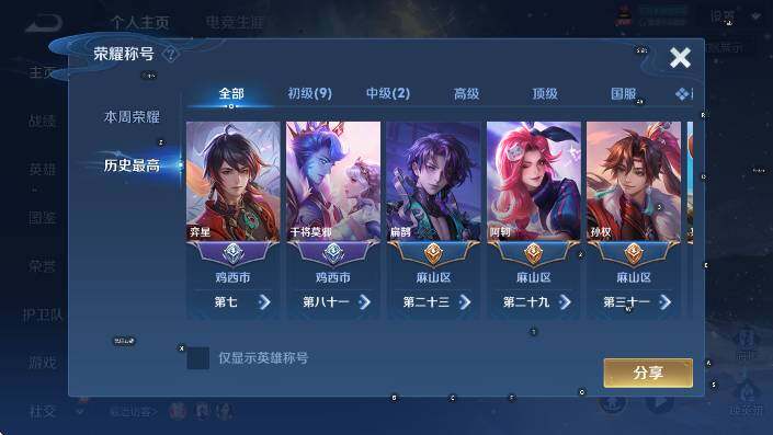 WZLX4355069王者荣耀账号详情图9